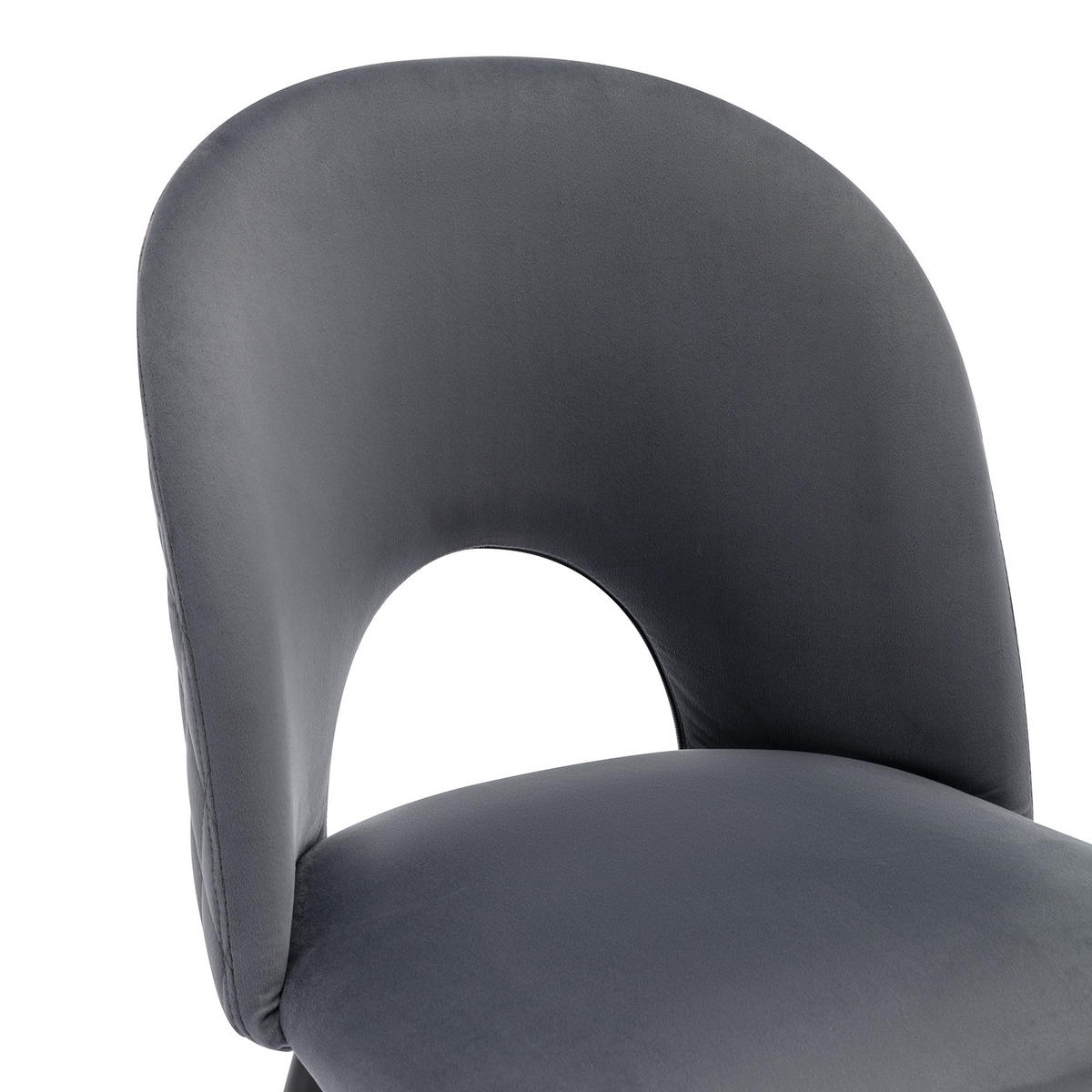 ESSGRUPPE Esstisch 4 Stühle Samt Grau Gold 117x68cm - Grau, Textil (117/75/68cm) - FLIEKS