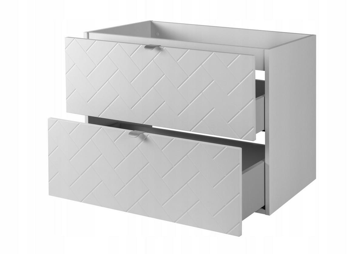 WASCHBECKUNTERSCHRANK TREND Weiß matt 80/46/60 cm - Weiß, Holzwerkstoff (80/60.7/46cm) - Rodan