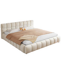 POLSTERBETT mit Stauraum und LED 180x200 cm Samt Beige - Beige, Metall (180/200cm) - Meubliv