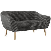 2-SITZER-SOFA PIRS - Grau Cord - Holzbeine - Buchefarben/Grau, Holzwerkstoff/Textil (140/75/74cm) - MKS