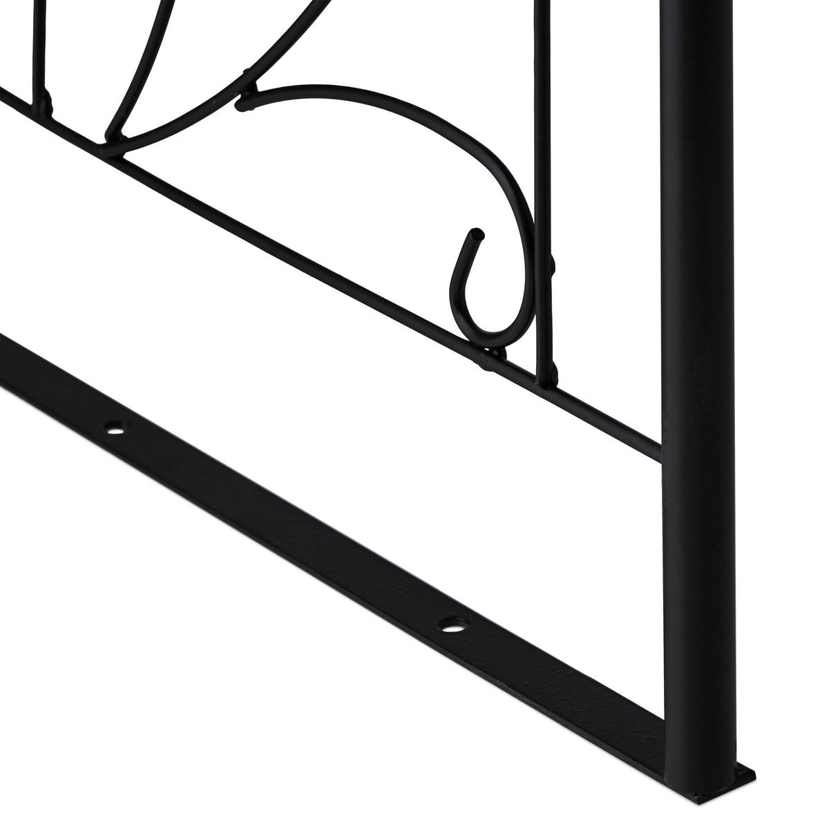 ROSENBOGEN - Schwarz, Metall (125/216/36cm) - Relaxdays