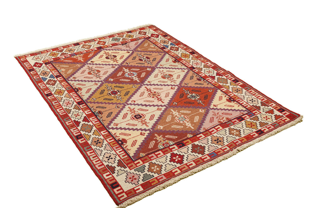 HANDWEBTEPPICH Sumak Shahsavan Mehrfarbig 151/108 cm Schurwolle - Multicolor, Textil (108/151cm) - Looma