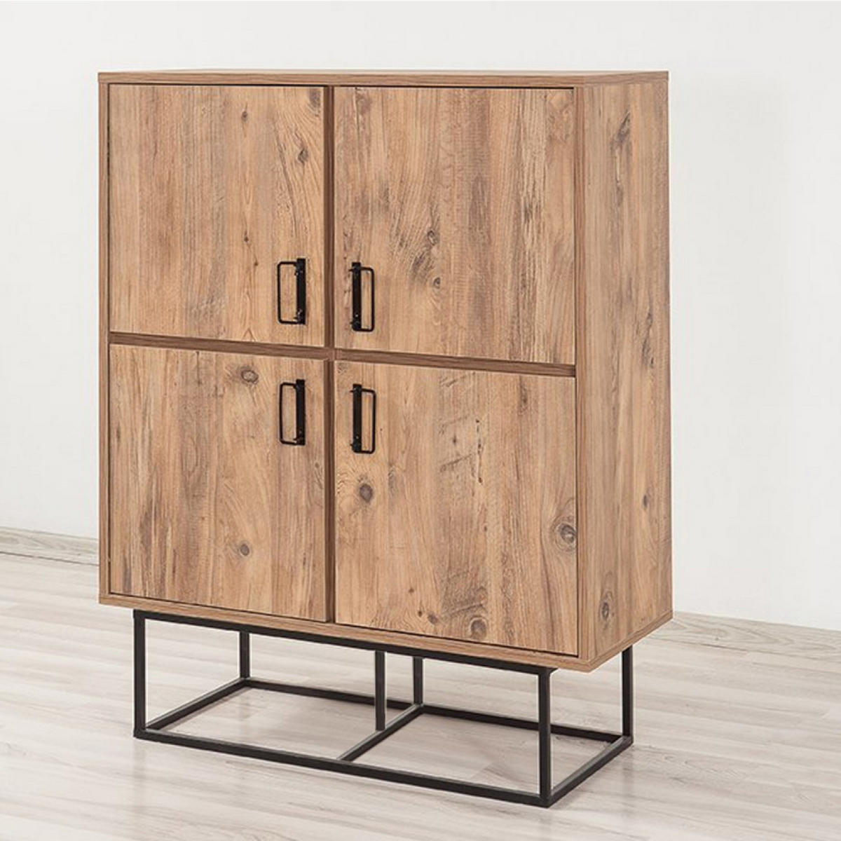SIDEBOARD Bresov aus Holz Länge 90 cm industriell - Braun, Metall (90/36/115cm) - Concept Usine