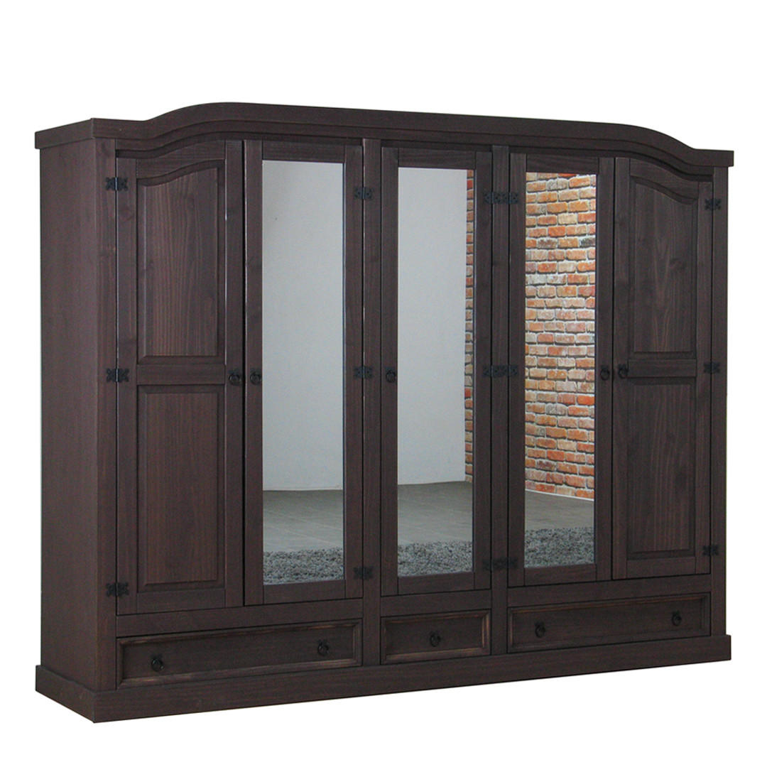 KLEIDERSCHRANK kolonial - Braun, Holzwerkstoff (243/193/57cm) - ebuy24
