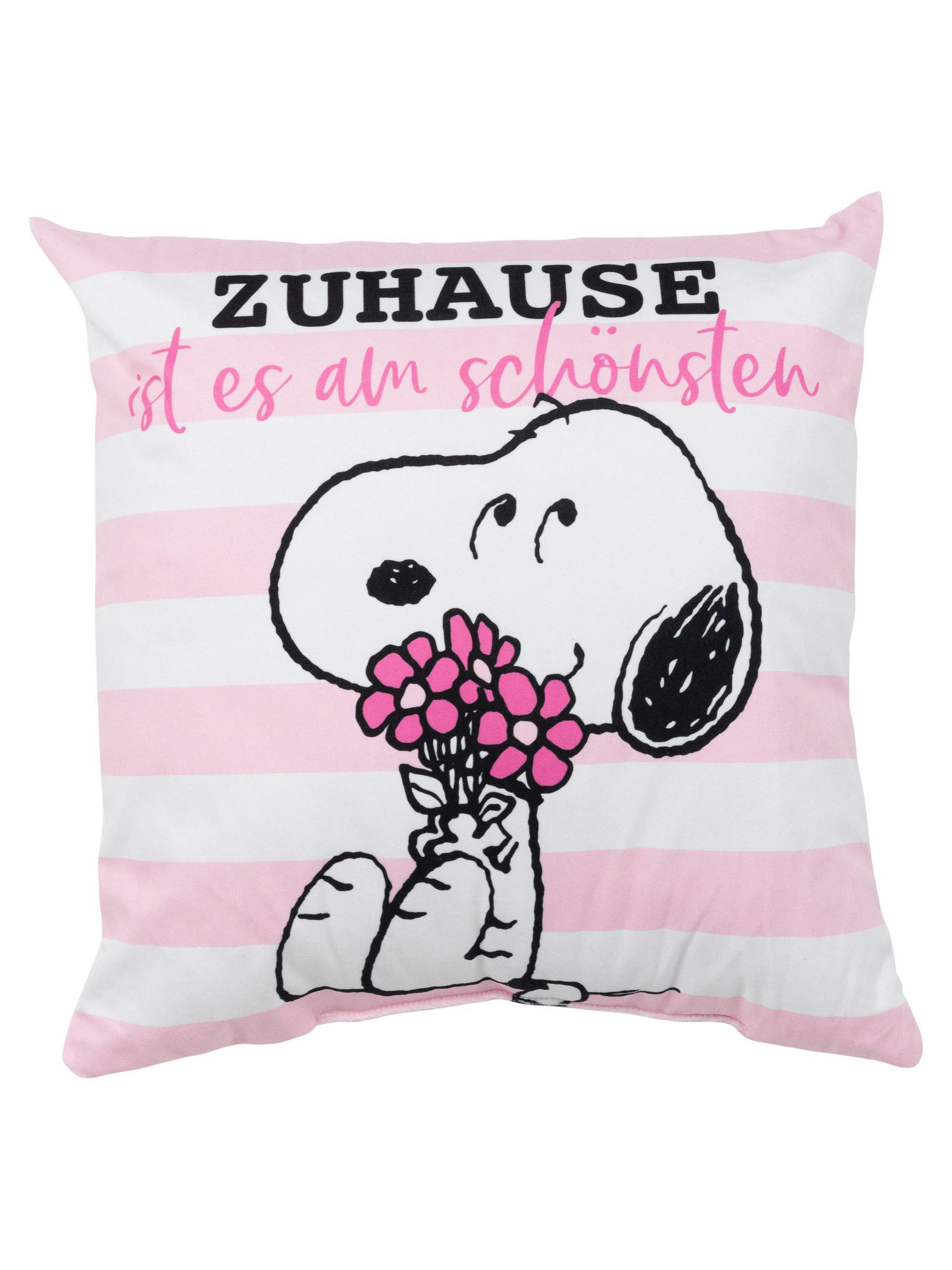 ZIERKISSEN The Peanuts Snoopy Rosa Weiß 40 x 40 cm - Rosa, Textil (40/40cm) - United Labels