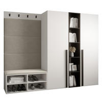 GARDEROBEN-SET 214/184/42 - Creme/Schwarz, Holz/Kunststoff (214/184/42cm) - MÖBEL KRYSPOL