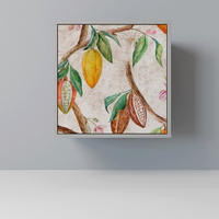SIDEBOARD COCOA FRUITS, Grau, 57,5x42x57,5 cm, Ohne Füße - Multicolor/Grau, Holzwerkstoff (57.5/57.5/42cm) - SpaceRebels
