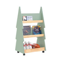KINDERREGAL Grün-Natur - Naturfarben/Grün, Holz/Holzwerkstoff (60/108/42cm) - SoBuy