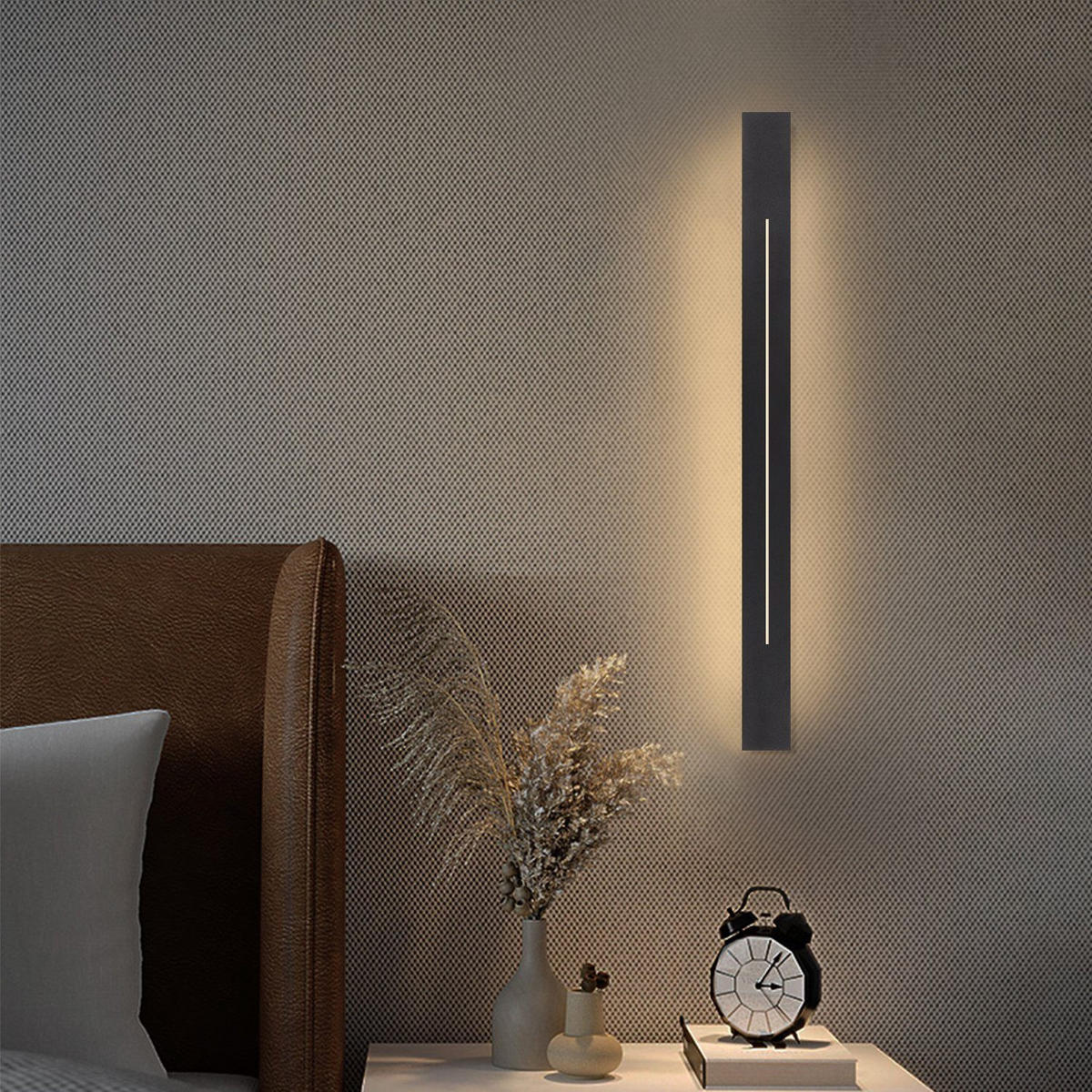 LED-WANDLEUCHTE Luminaire 60/5/4 cm - Schwarz, Metall (5/4/60cm) - ZMH