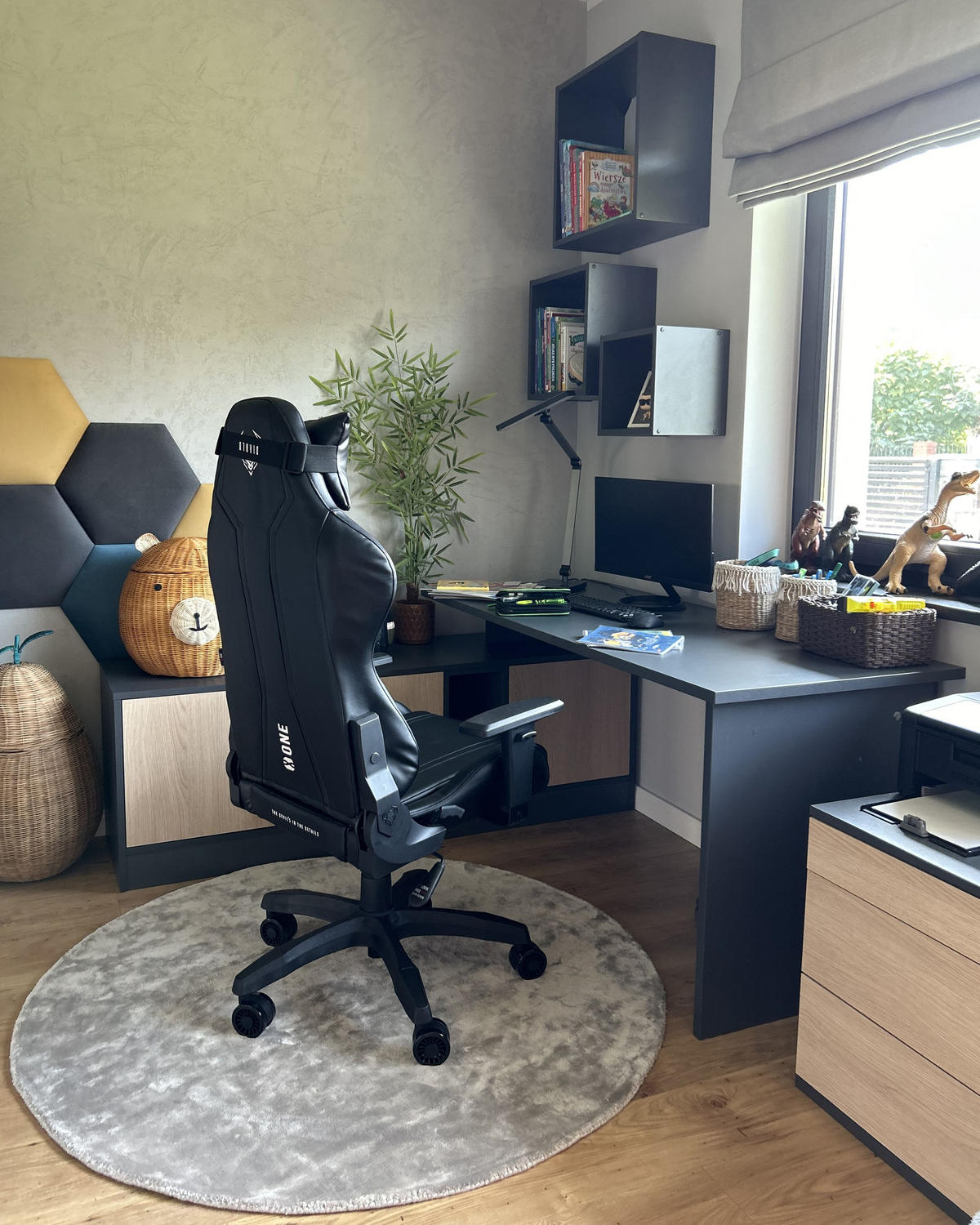KURZFLOR-TEPPICH Gesi II 140/140 cm - Grau, Naturmaterialen (140/140cm) - Beliani