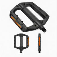 FAHRRADPEDALE 9/16 Zoll Mountainbike Rennrad mit Reflektoren und rutschfestem Profil - Schwarz, Metall (9.5/2.2/10cm)