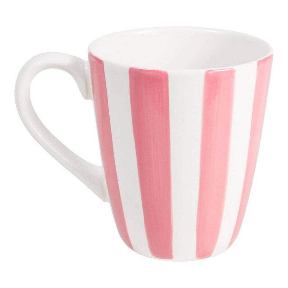 BECHER Rosa Streifen in Rosa - 350 ml - Pink, Keramik (0.35L) - Blond Amsterdam