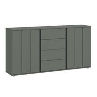 SIDEBOARD Veddel grau-grün / anthrazit 155 / 40 / 82cm - Blaugrau/Grau, Holzwerkstoff (155/82/40cm) - Feldmann-Wohnen