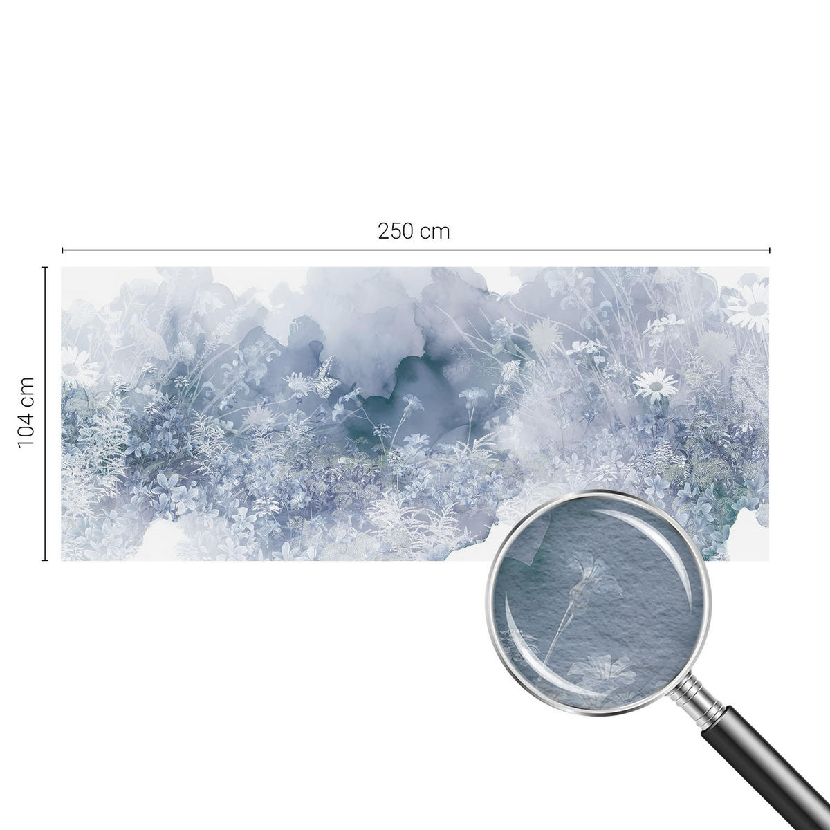 FOTOTAPETE 250x104 cm - Blumenwiese - Gelb, Textil (250/104cm) - Wallfluent