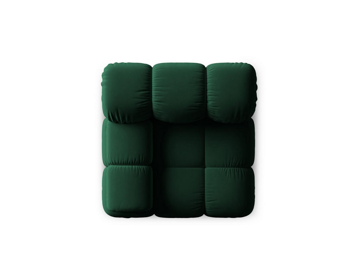MODUL links Bellis aus Samt flaschengrün - Dunkelgrün, Textil (94/70/94cm) - Micadoni