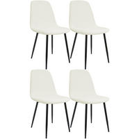 ESSZIMMERSTUHL Maryam 4er Set 88x45x54 cm creme - Creme, Textil (45/88/54cm) - furnicato
