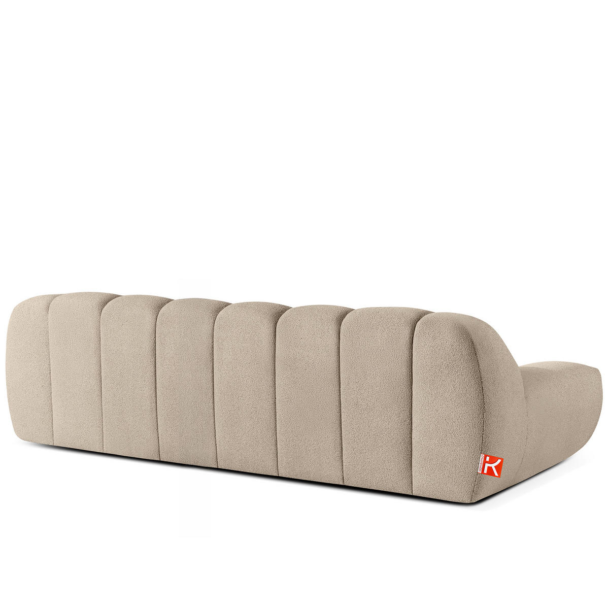 EINZELSOFA VENA Bouclé, Beige - Beige, Holz/Textil (254/72/105cm) - KONSIMO®
