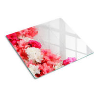 GLASPLATTE 60x52 cm Blumen - Pink, Glas (60/0.4/52cm) - TULUP
