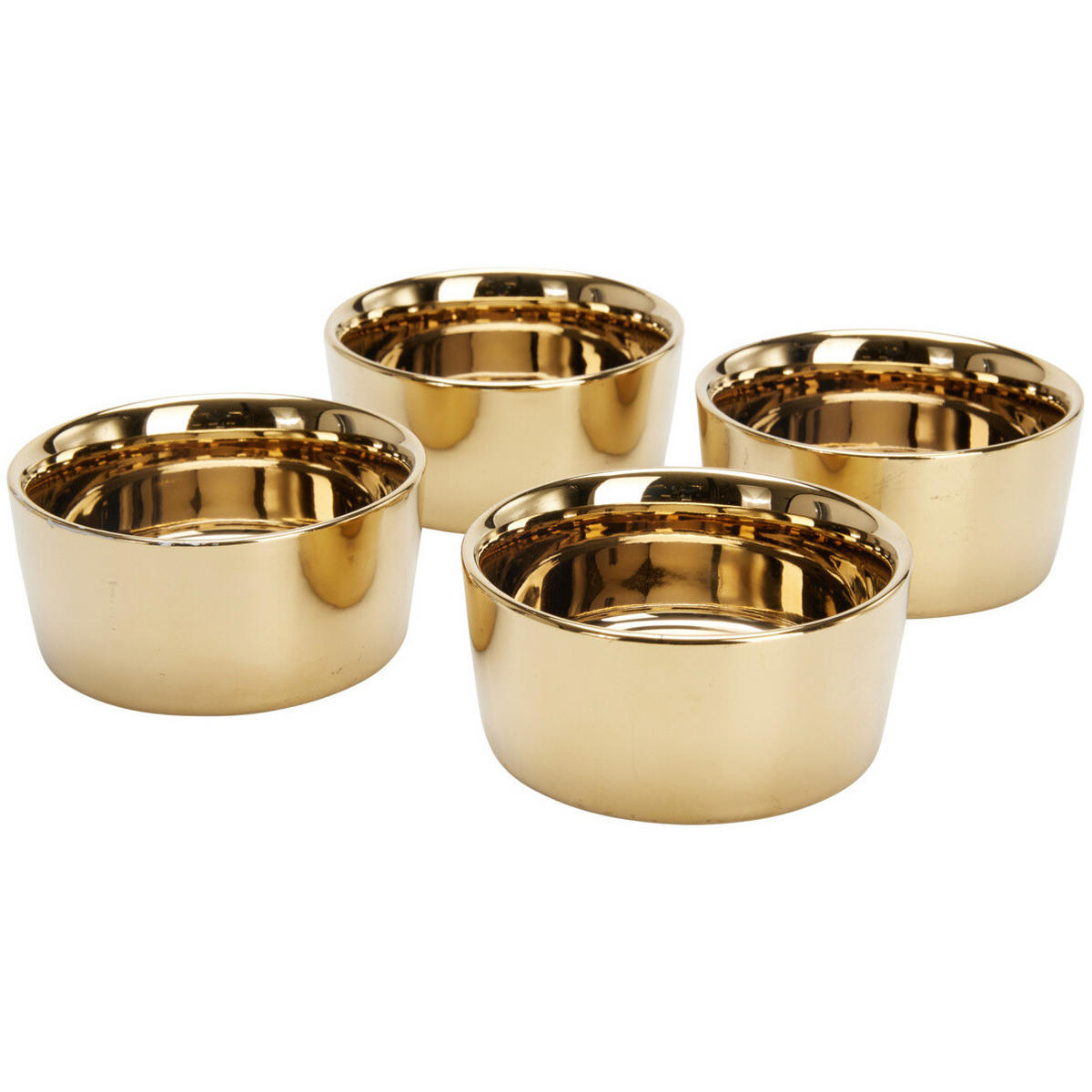 SNACKSCHALEN Miravo gold 4x Ø 8,5 cm - Goldfarben, Keramik (8.5cm) - Excellent Houseware