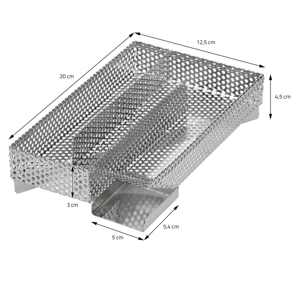 RÄUCHERBOX - Silberfarben, Metall (12.5/4.5/20cm) - ECD-Germany