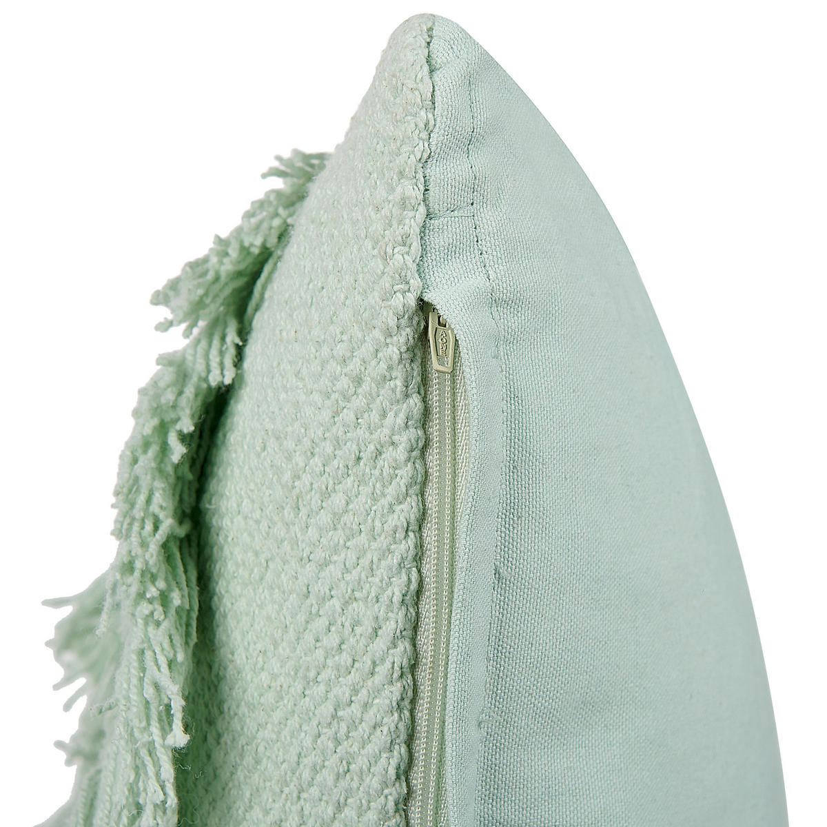 DEKOKISSEN Hellgrün 45/45 cm Bacopa - Hellgrün, Naturmaterialien/Textil (45/45cm) - Beliani