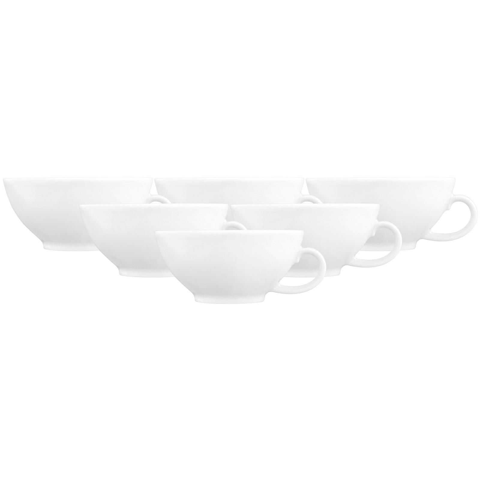 TEETASSEN Nori Home weiß 140 ml 6er Set - Weiß, Keramik (0.14L) - Seltmann Weiden