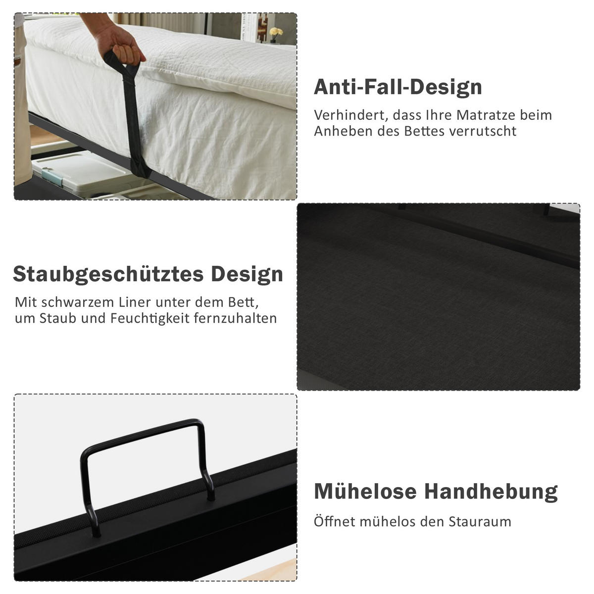 POLSTERBETT aus Samt 90x200 cm in Rosa mit Stauraum - Rosa, Textil (90/200cm) - Modfu