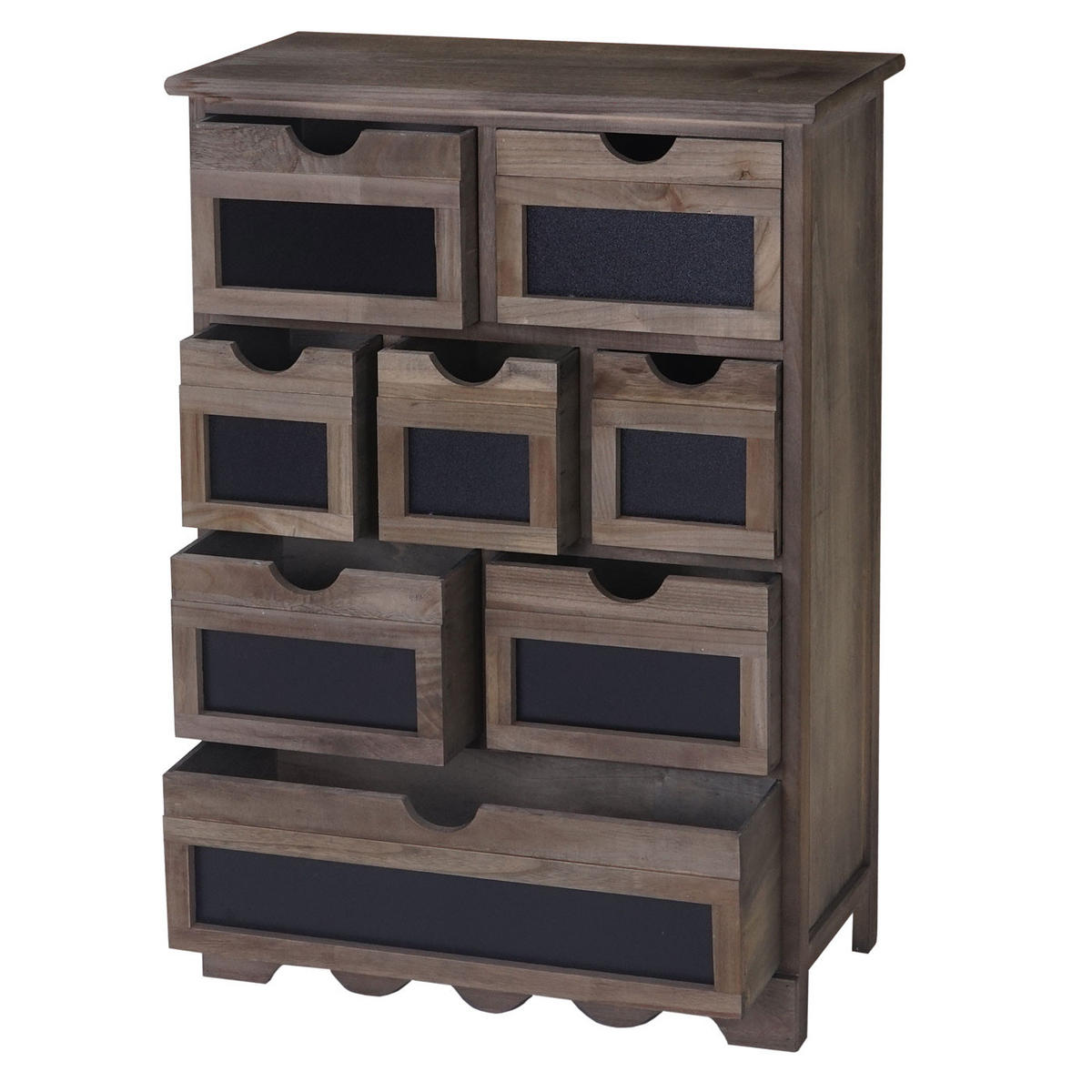 KOMMODE MIT TAFEL SHABBY-LOOK Braun, Anthrazit - Anthrazit/Braun, Holz (60/87/30cm) - MCW