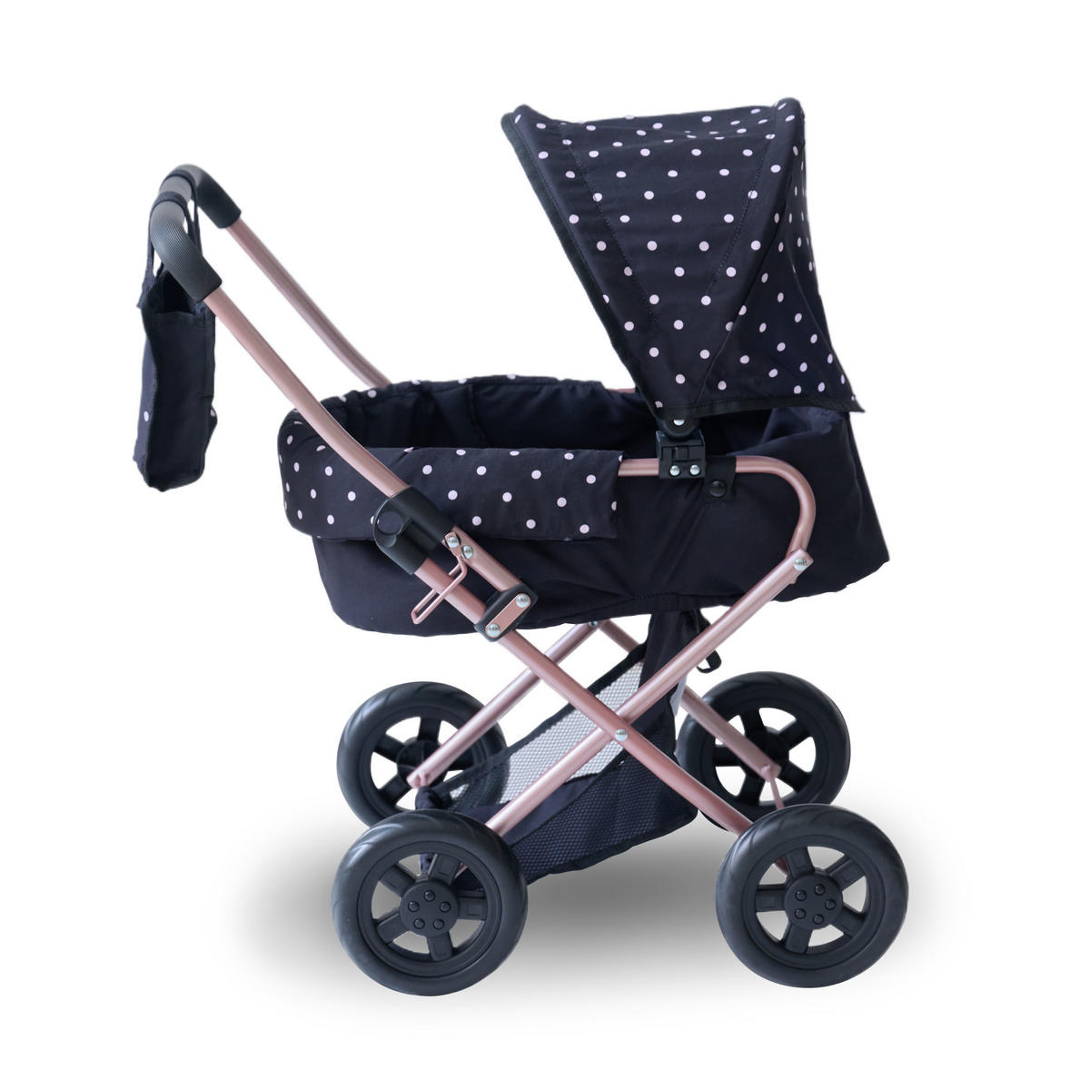 PUPPENWAGEN 2-in-1 Klassiker, Schwarz, 64cm - Schwarz, Holzwerkstoff (37/64/56cm) - Teamson Kids