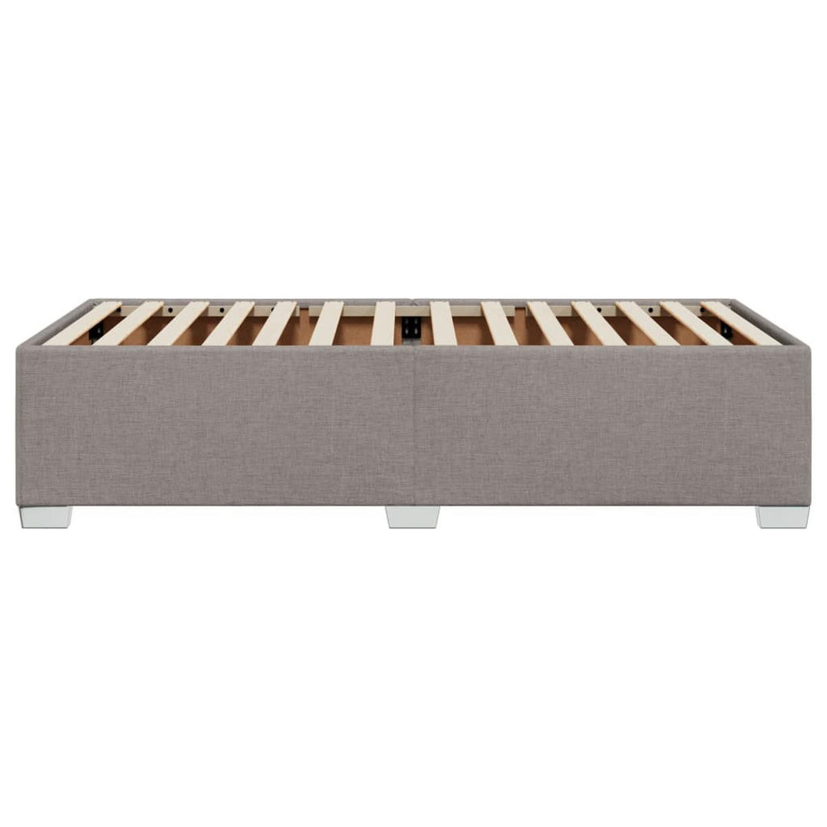 BETTGESTELL Ohne Matratze Taupe 90/200 Cm Stoff - Taupe, Holzwerkstoff (90/200cm) - vidaXL