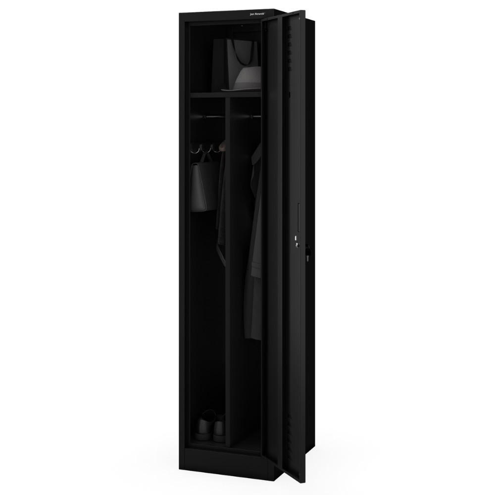 UMKLEIDESCHRANK Spind KACPER 1 Abteil 180x40x50cm Schwarz - Schwarz, Metall (40/180/50cm) - Jan Nowak
