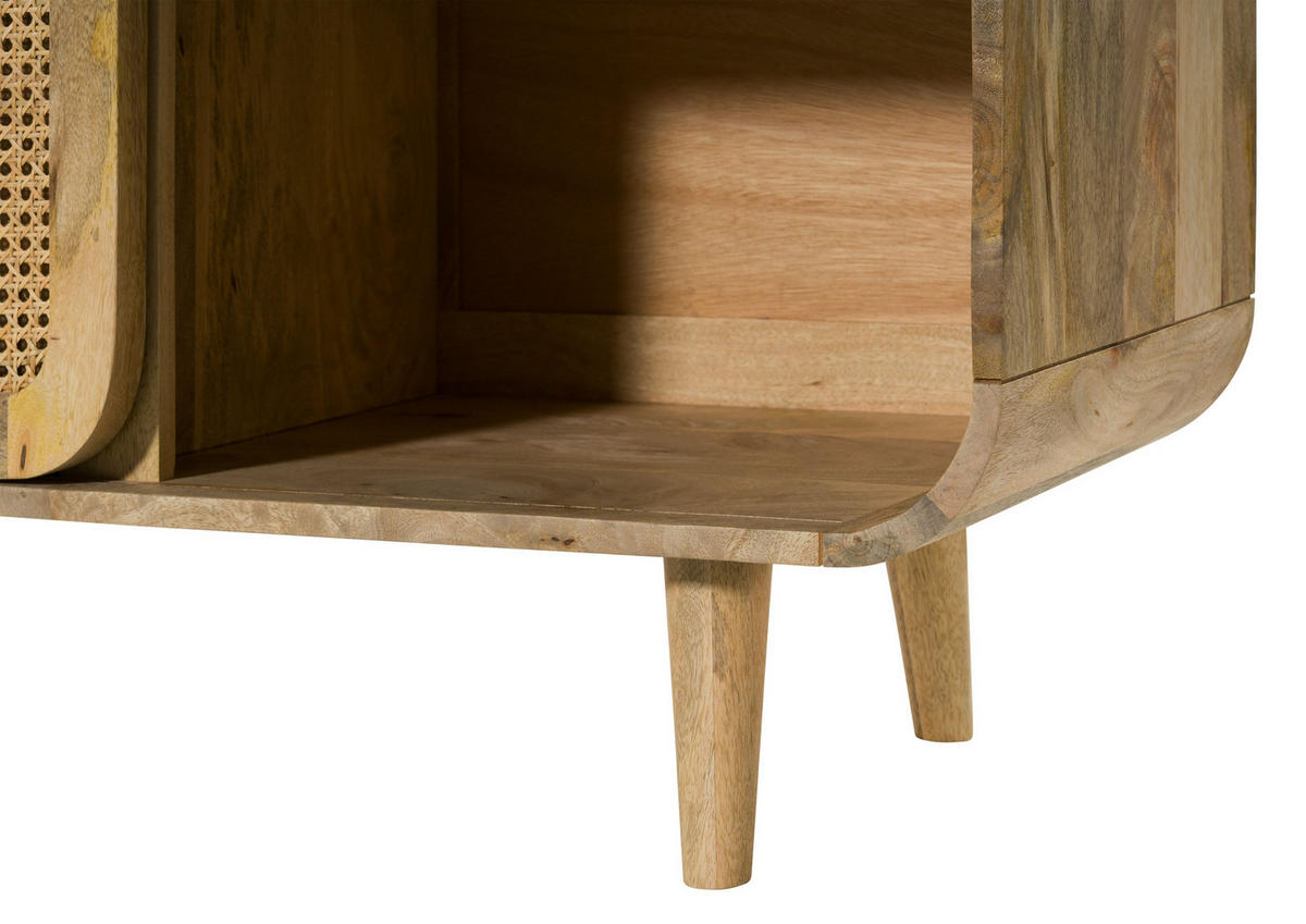 SIDEBOARD Mango 150x40x80 natur lackiert VALENCIA #118 - Braun, Holz (150/80/40cm) - Massivmoebel24