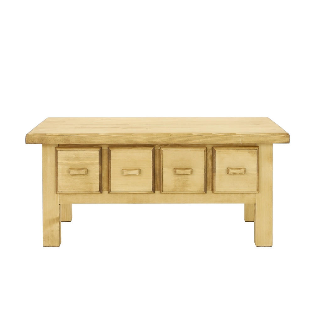 COUCHTISCH aus Massivholz MEXICANA - Honig, Holz (45/60/100cm) - Seart
