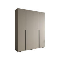 DREHTÜRENSCHRANK 236.7/200/47 4-türig - Kaschmir/Schwarz, Holz/Metall (200/236.7/47cm) - MÖBEL KRYSPOL