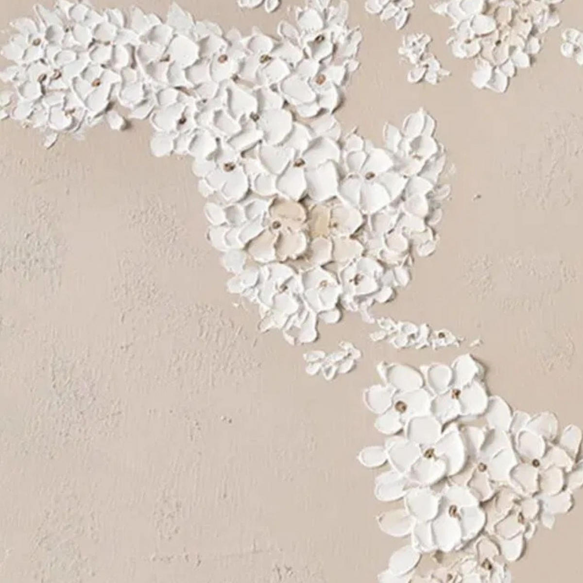 ACRYLBILD HANDGEMALT 90/60 cm - Beige/Weiß, Holz/Textil (90/60cm) - KUNSTLOFT