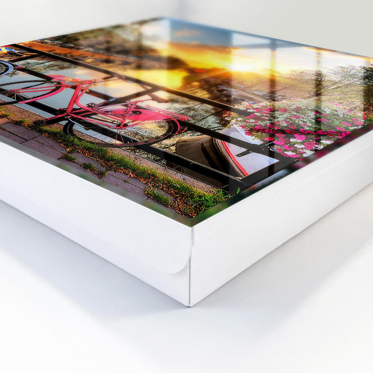 SCHLÜSSELBOX Weiß 30x30 cm – Türöffnung nach rechts - Urban West - Orange, Metall (30/30/5cm) - TULUP