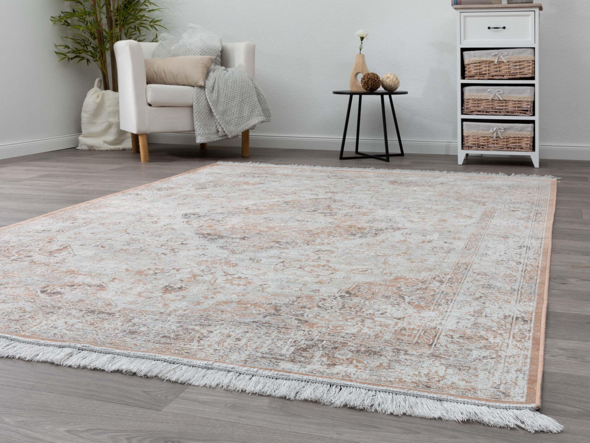 ORIENTTEPPICH 135/195 cm Riad Vintage Sarough - Beige, Textil (135/195cm) - Steffensmeier