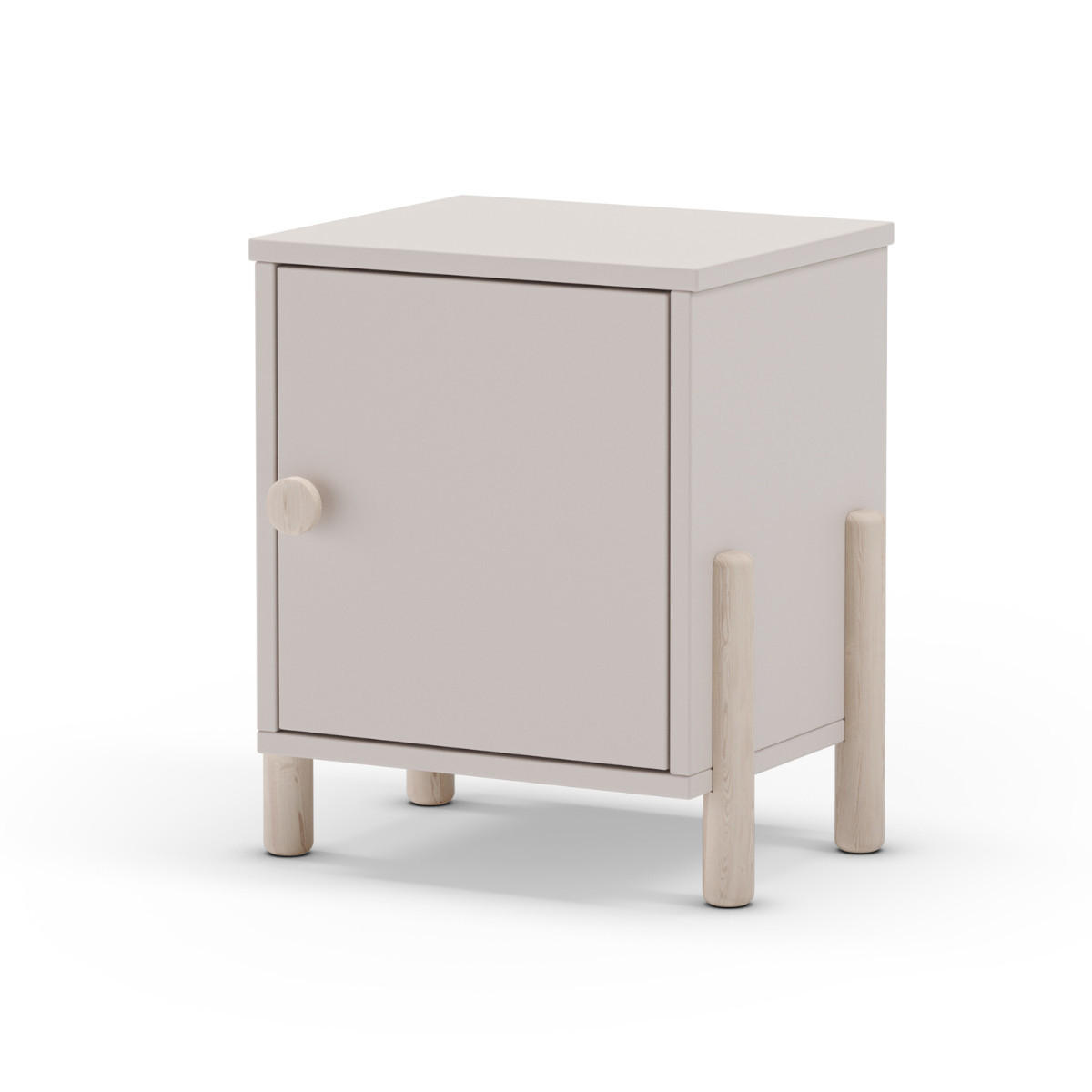 NACHTTISCH 1 Tür H47 cm 30/39.4/47 cm - Creme, Holzwerkstoff (30/47/39.4cm) - Calicosy