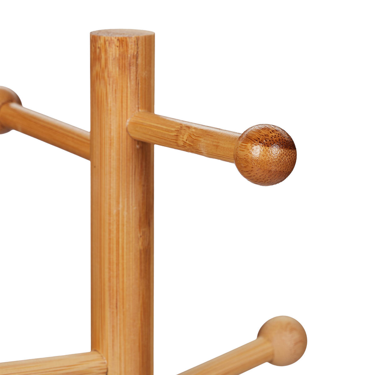 STOJALO za perece - svetlo rjava, les (17.5/35/17.5cm) - Relaxdays