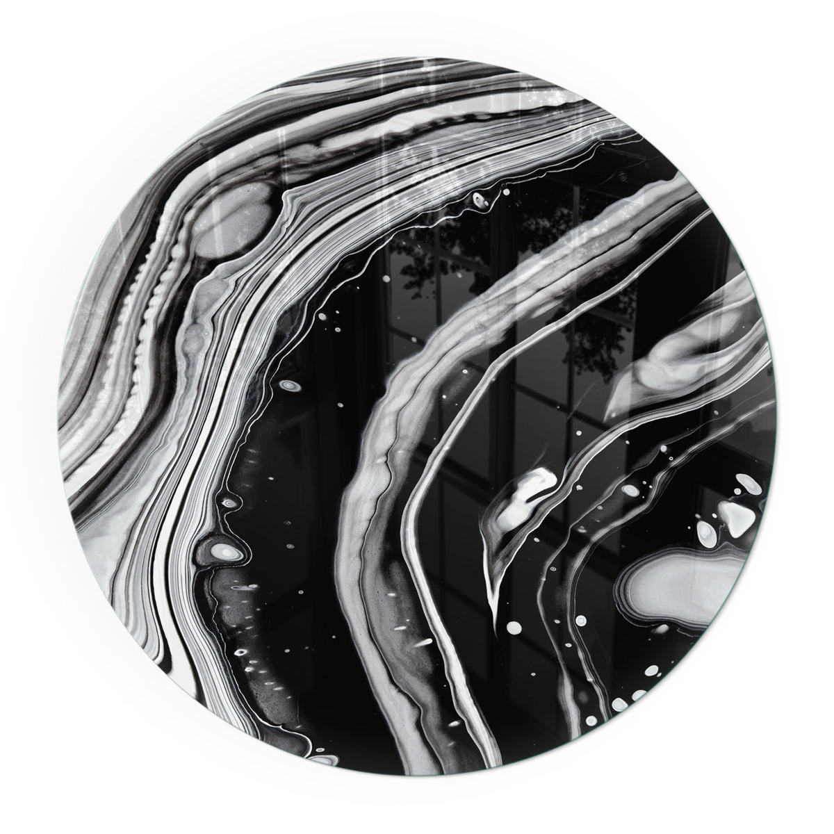 GLASPLATTE für Kamin Ø 70 cm - Multicolor, Glas (70/70/0.4cm) - TULUP