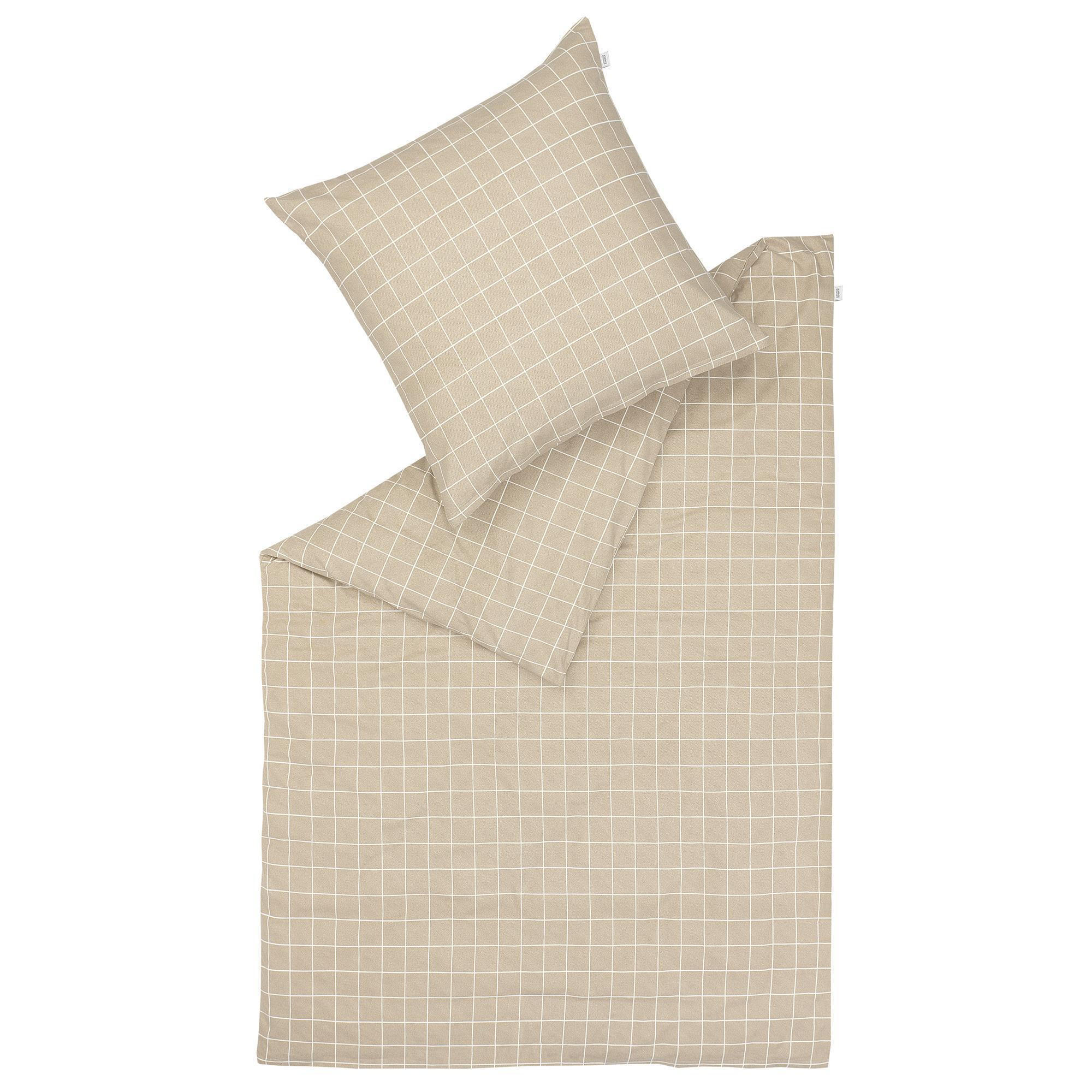 WENDEBETTWÄSCHE SW-JUST Flanell 200/200 cm  - Sandfarben/Beige, Basics, Textil (200/200cm) - Schöner Wohnen