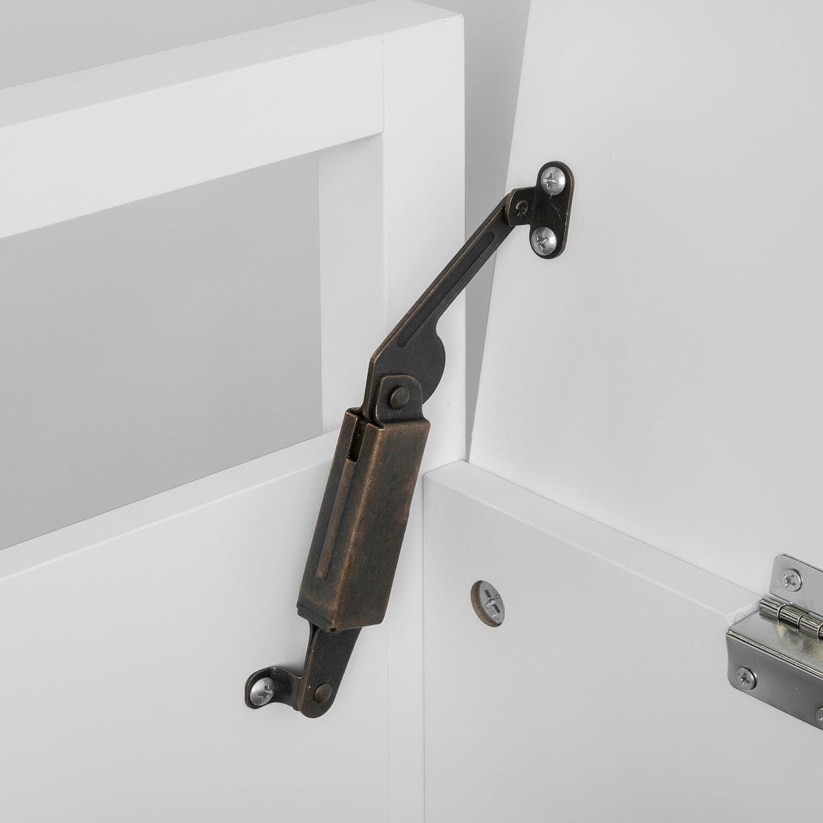 SCHUHBANK Weiß - Weiß, Holzwerkstoff (86/54/38cm) - SoBuy