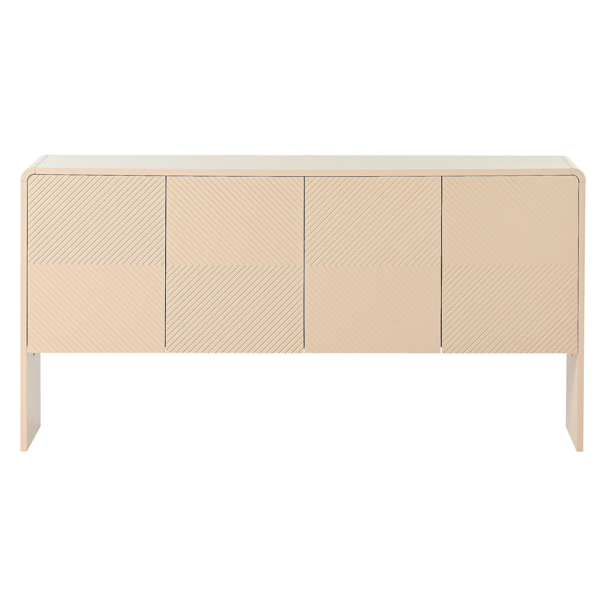 SIDEBOARD Holzoptik mit 3 Türen und viel Stauraum - Eichefarben, Holzwerkstoff (152.5/76.5/40cm) - Urban Meuble