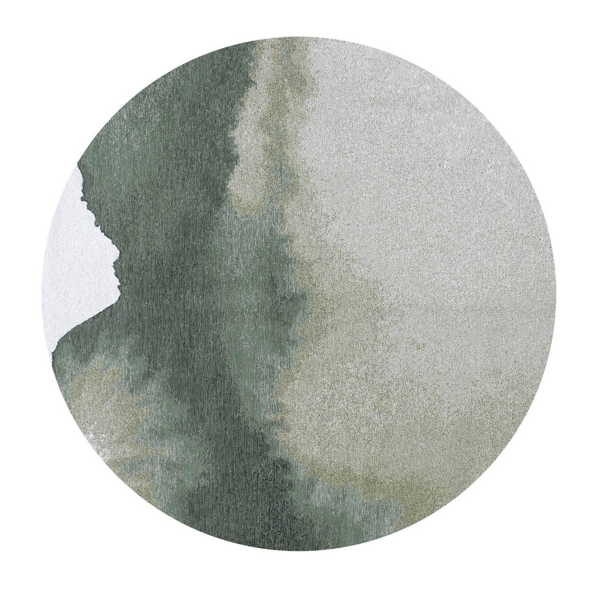 TEPPICH Palm Green Meditation 240/240 cm - Grün, Textil (240/240cm) - Louis De Poortere