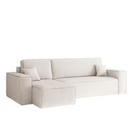 ECKSOFA, Best L-Form, Stoff Neve, Ecru, Links - Ecru, Holz (142/244cm) - Kaiser Möbel