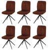 ESSZIMMERSTUHL Braun 6er-Set - Braun, Textil (47/90/56cm) - MCW