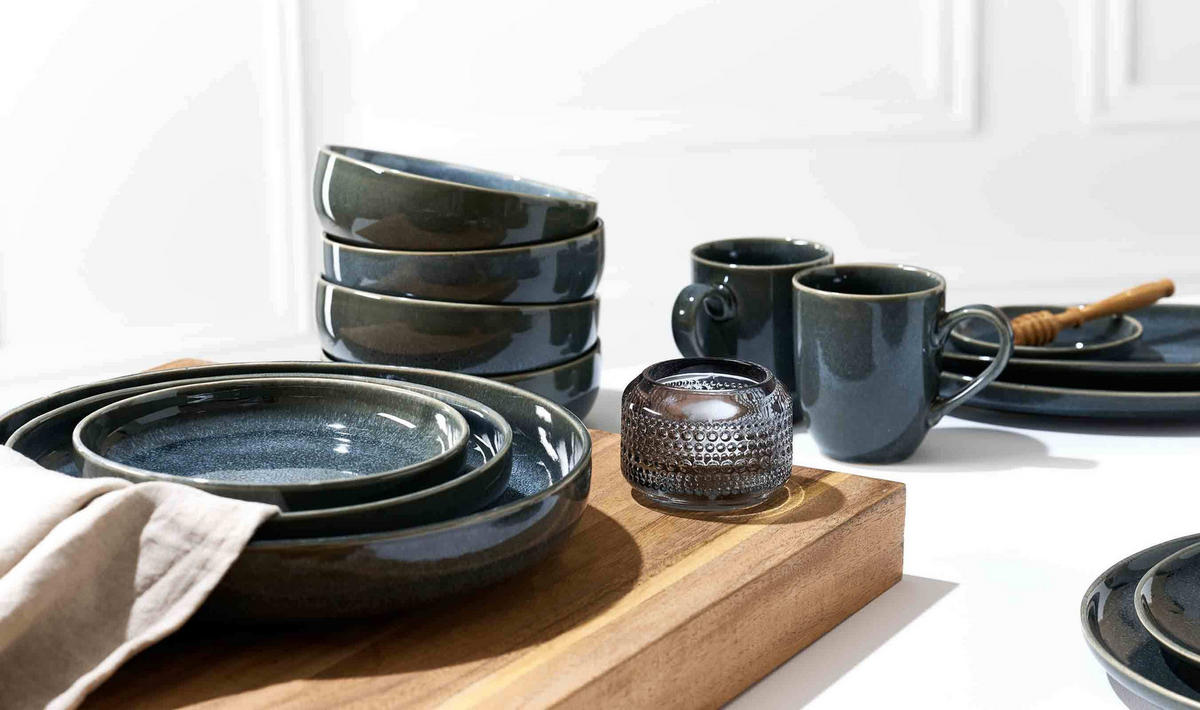 SERVIERPLATTENSET Eda grau 2er Set - Grau, Keramik (1/1/1cm) - Ritzenhoff Breker