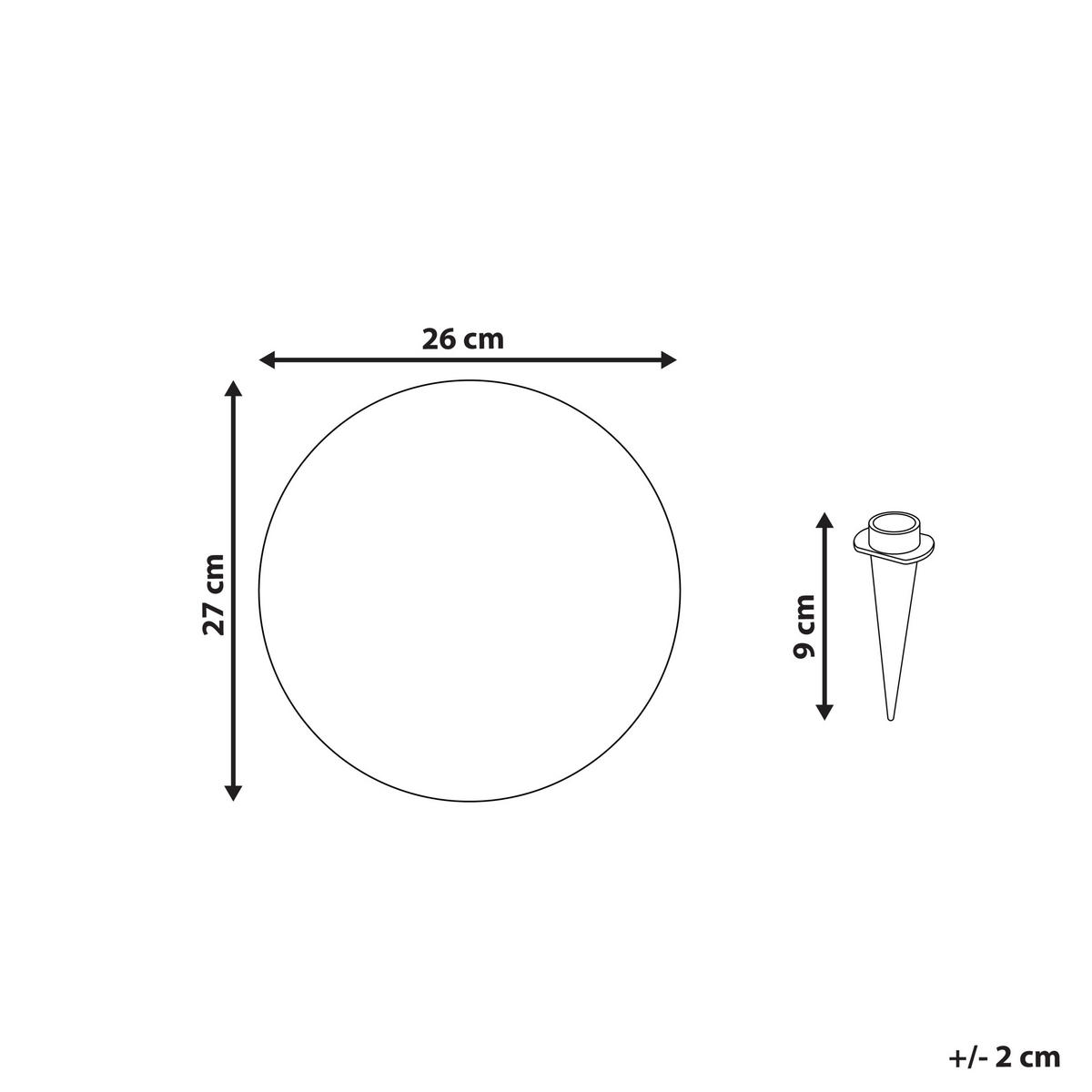 LED- KUGELLEUCHTE Weiß Jocoy - Weiß, Kunststoff (26/26/27cm) - Beliani