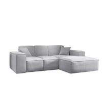 ECKSOFA L-Form Wohnzimmer SIENA Stoff Poso Grau Rechts - Grau, Holz/Textil (266/165cm) - Kaiser Möbel