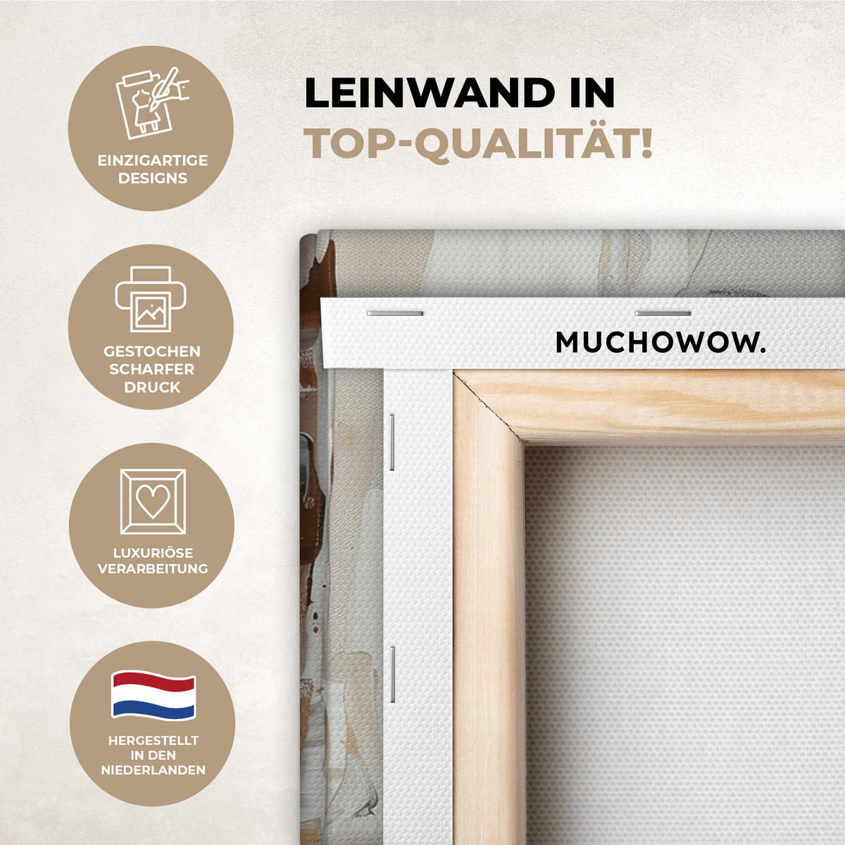 LEINWANDBILD Frau - Lackierung - Porträt - Modern Deko Wohnzimmer 20x20 cm - Altrosa, Textil (20/20cm) - MuchoWow